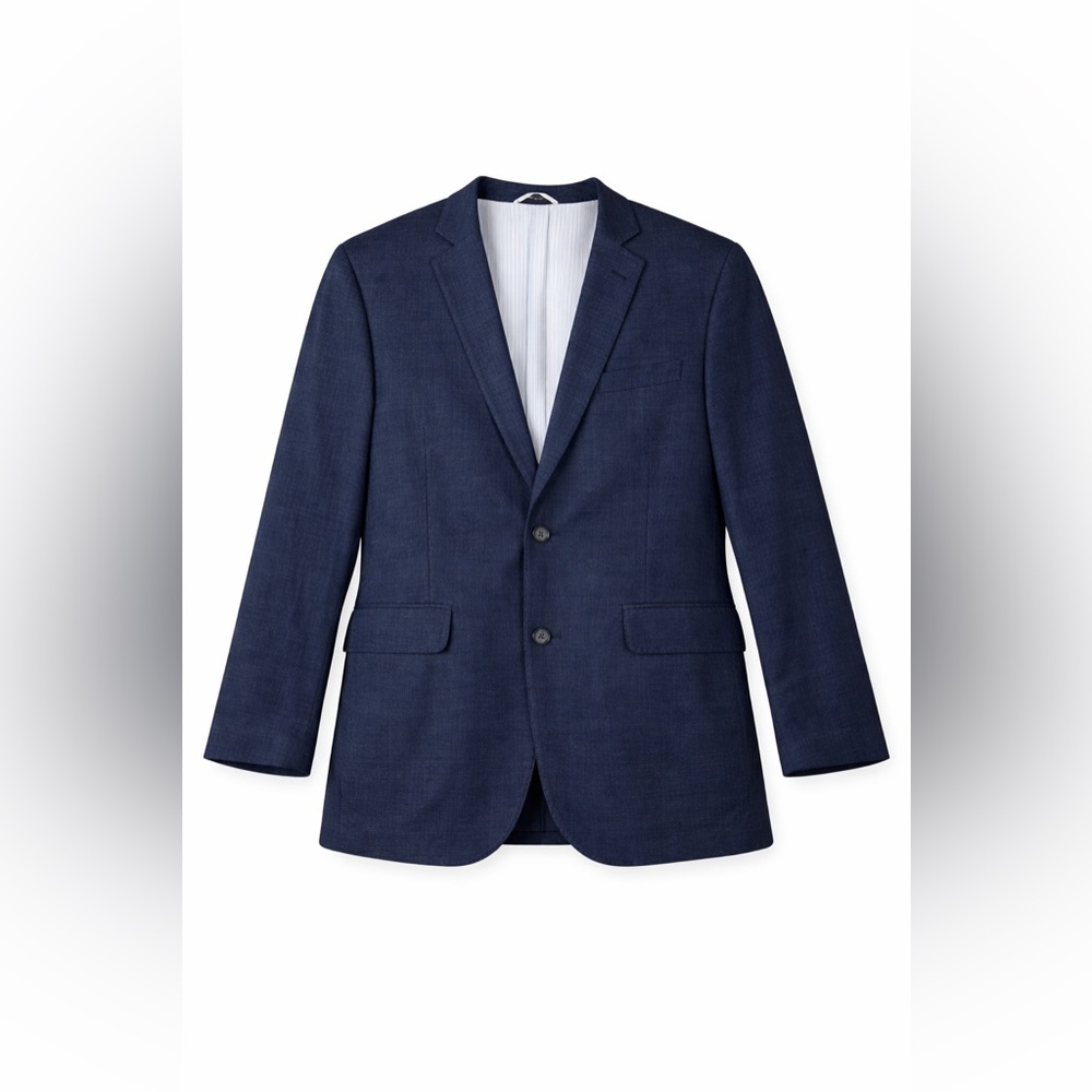 Flynt Spicoli Linen Blend Unstructured Navy Sport Coat Mens 46R